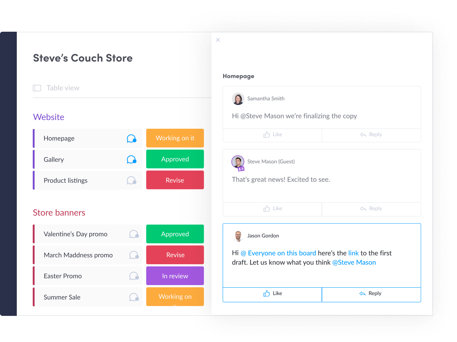 Receive Feedback with monday.com's Creative Project Management Software